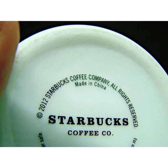 Starbucks 2012 Christmas Holiday Mug Cup White with Red Bulbs Ornaments 13 oz - Picture 7 of 9